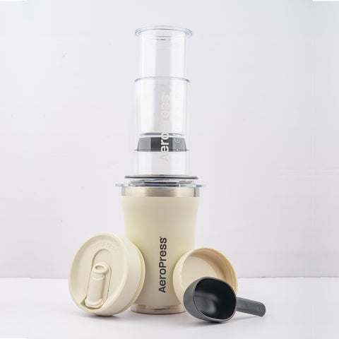 Aeropress GO plus travel coffee press- Cream